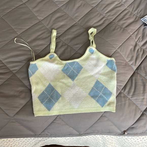 Minty checkered tank top - Picture 1 of 2